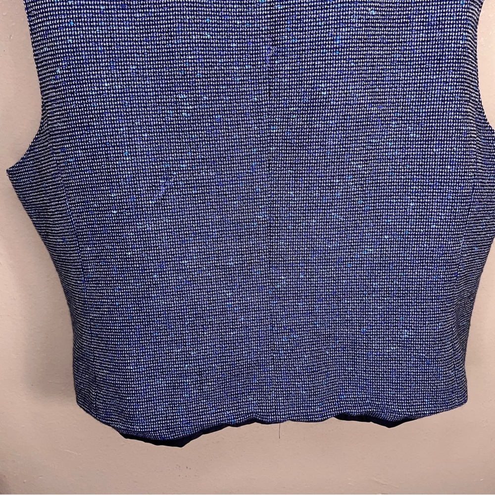 Vintage Size 14 Pendleton Blue Tweed Wool Best Suit Lined Academia - Picture 11 of 15